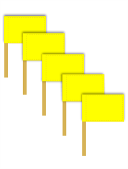 Набор игровых флажков жёлтый 5 штук - фото 4766